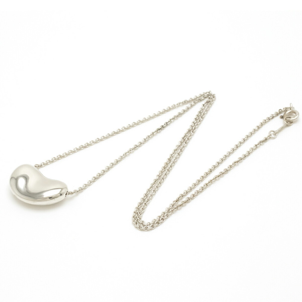 TIFFANY Co Elsa Peretti Bean Pendant Necklace Sterling Silver
